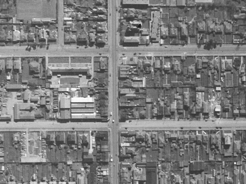 834 Colombo Street from the air, 1940-1944
