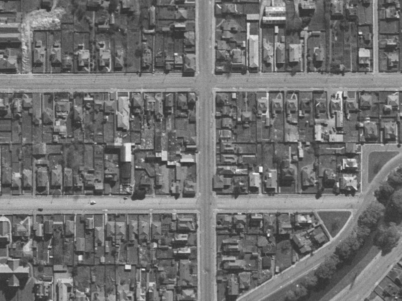 331 Madras Street from the air, 1940-1944