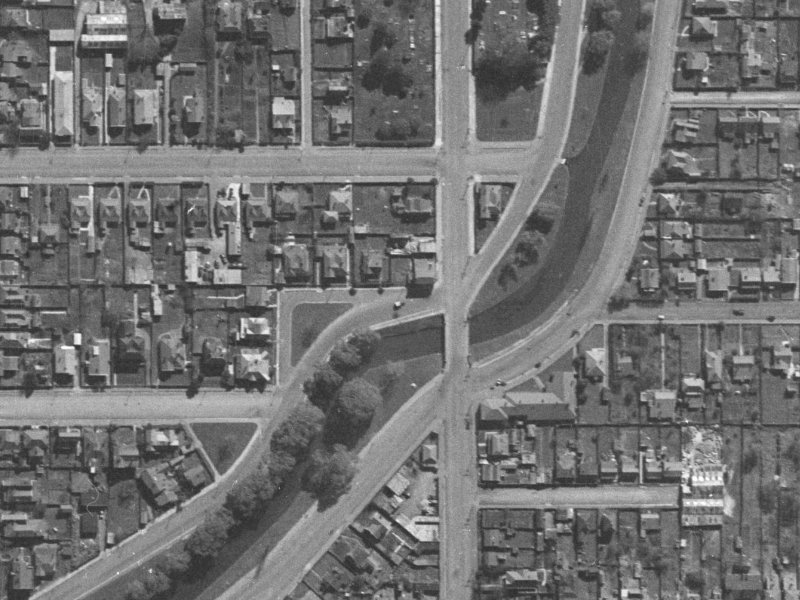 329 Cambridge Terrace from the air, 1940-1944