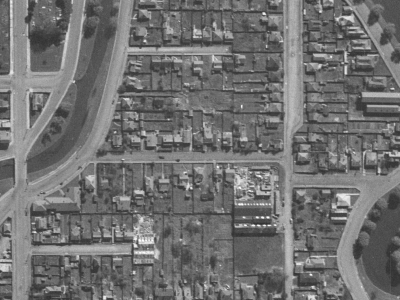 21 Hurley Street from the air, 1940-1944