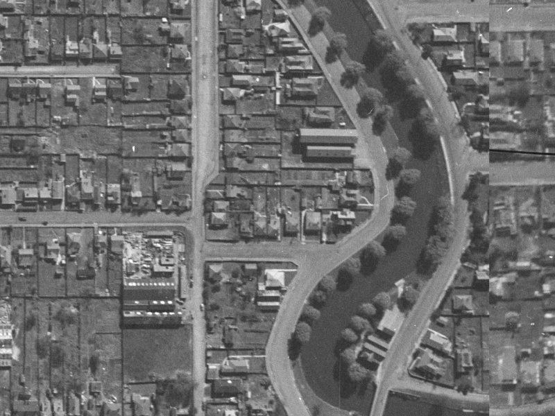 9 Rees Street from the air, 1940-1944