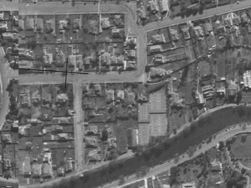 34 Harvey Terrace from the air, 1940-1944