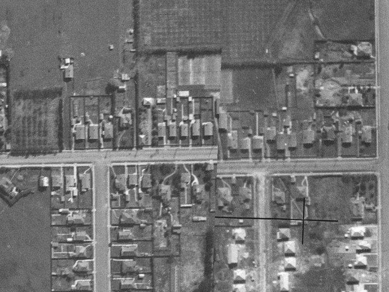 283 Woodham Road from the air, 1940-1944