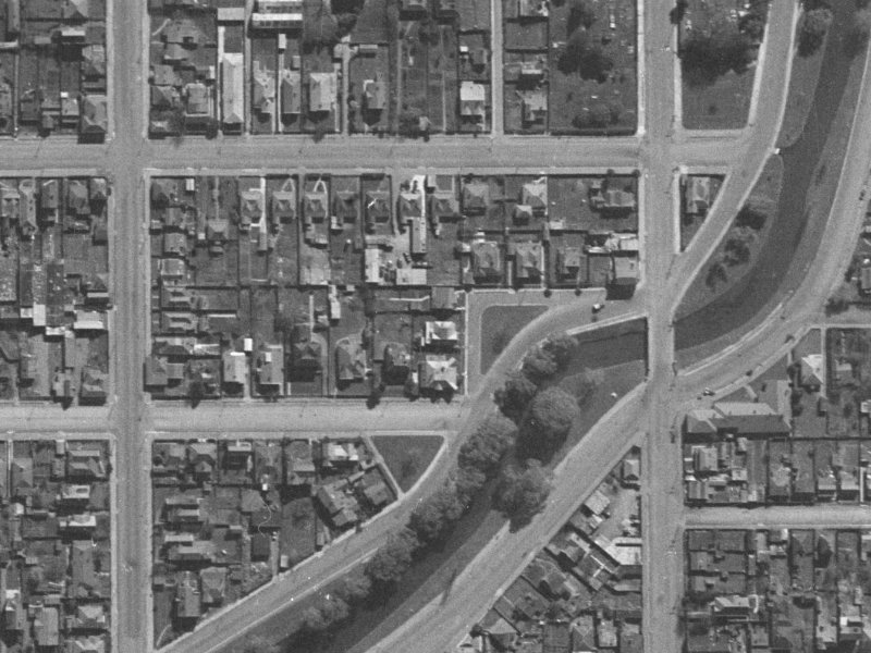 327 Cambridge Terrace from the air, 1940-1944