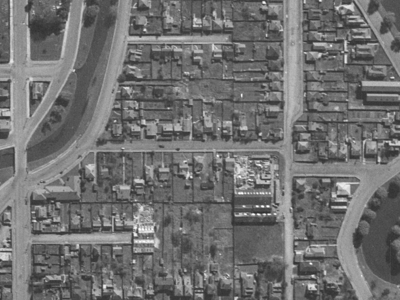 19 Hurley Street from the air, 1940-1944