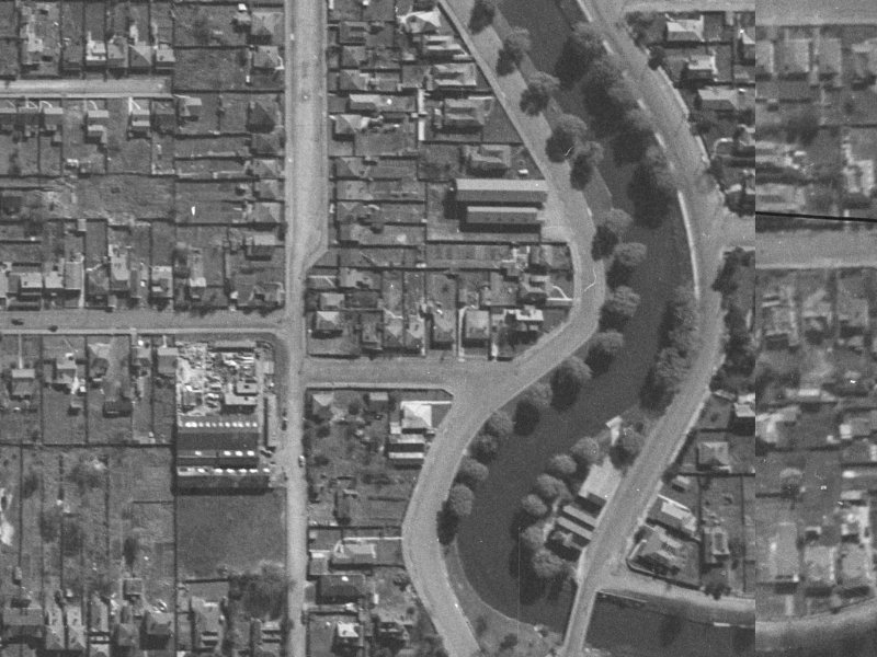 11 Rees Street from the air, 1940-1944