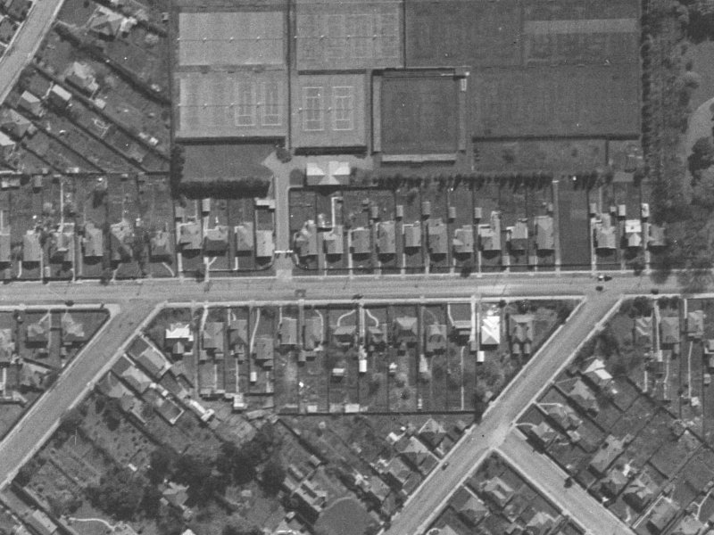 121 Woodham Road from the air, 1940-1944