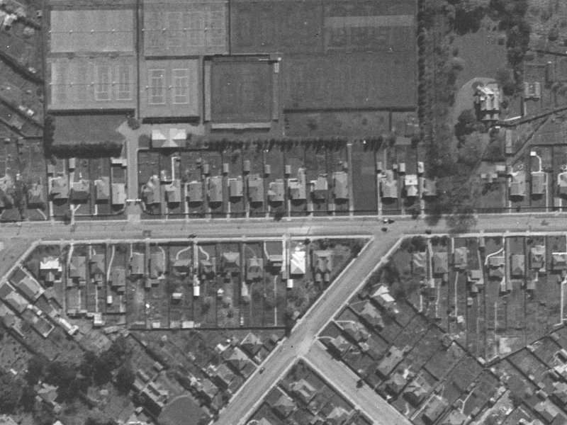 133 Woodham Road from the air, 1940-1944