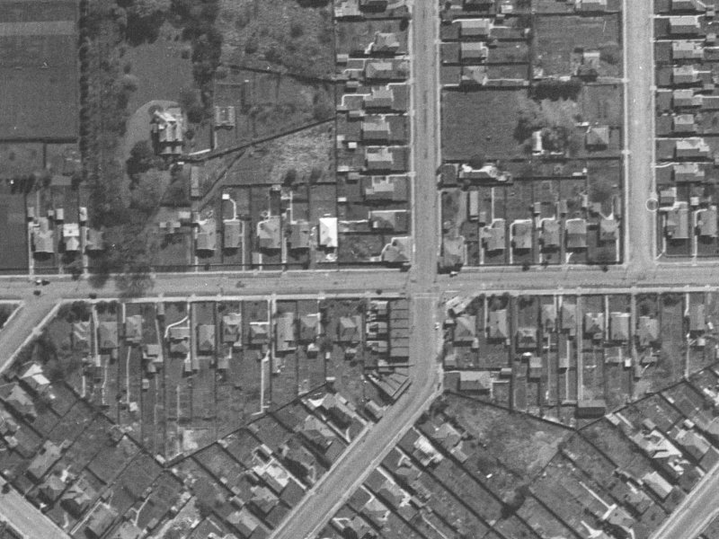 183 Woodham Road from the air, 1940-1944