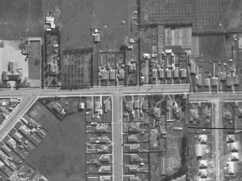 261 Woodham Road from the air, 1940-1944