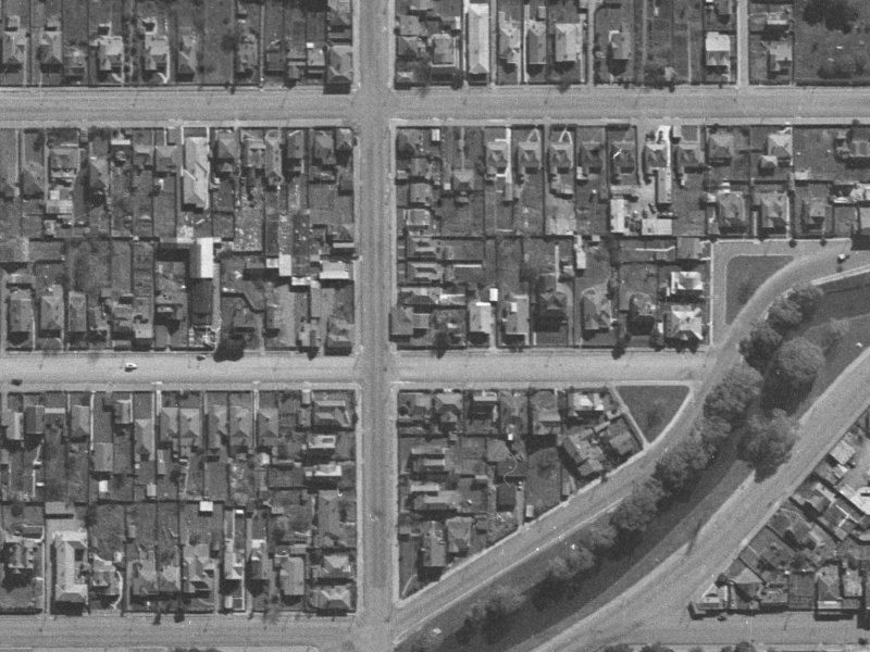 211 Peterborough Street from the air, 1940-1944