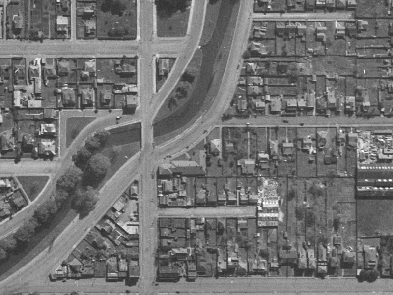 340 Oxford Terrace from the air, 1940-1944