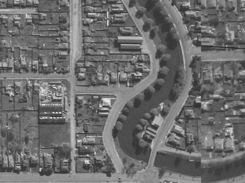 458 Oxford Terrace from the air, 1940-1944