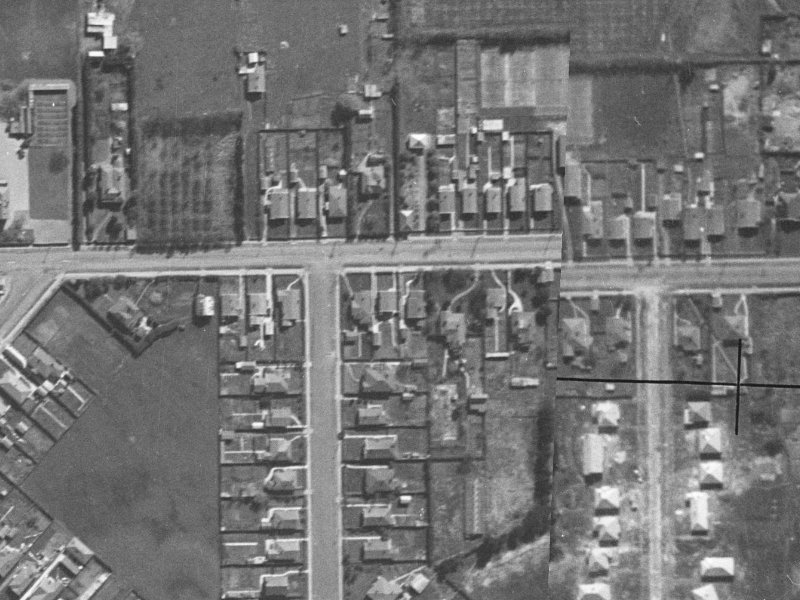 244 Woodham Road from the air, 1940-1944