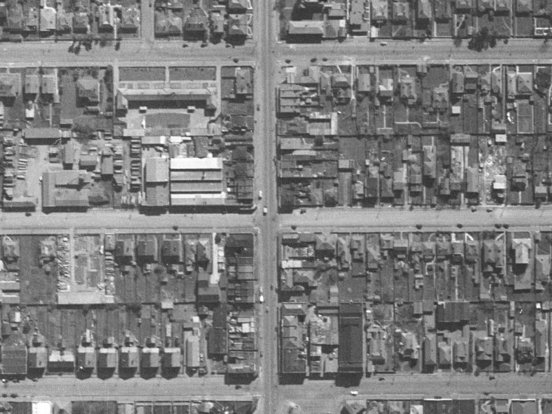 826 Colombo Street from the air, 1940-1944