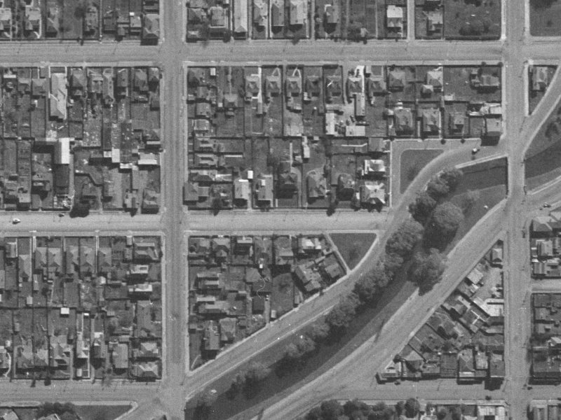 215 Peterborough Street from the air, 1940-1944