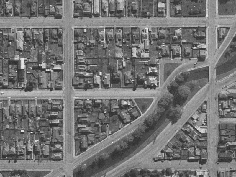 219 Peterborough Street from the air, 1940-1944
