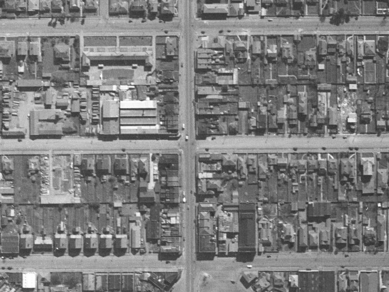 821 Colombo Street from the air, 1940-1944