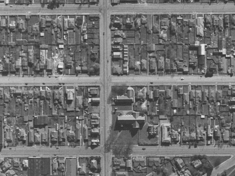 170 Peterborough Street from the air, 1940-1944