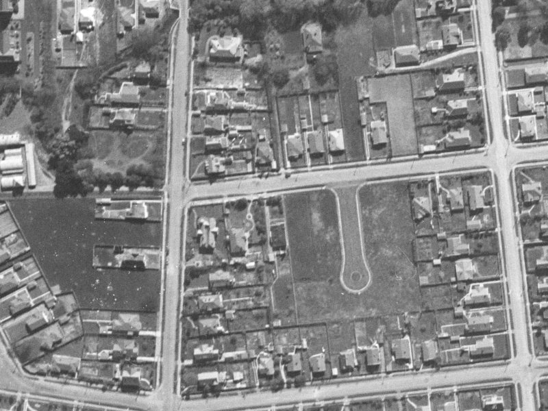 83A Matai Street West from the air, 1940-1944