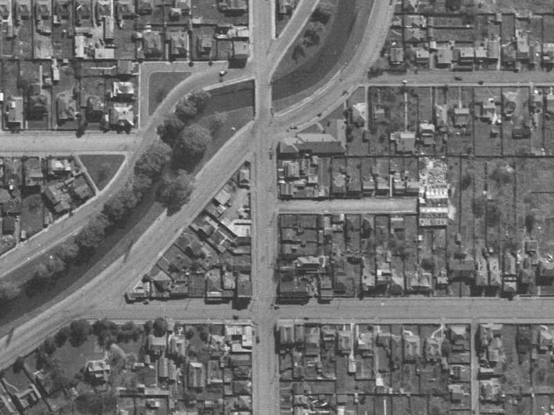 374 Barbadoes Street from the air, 1940-1944
