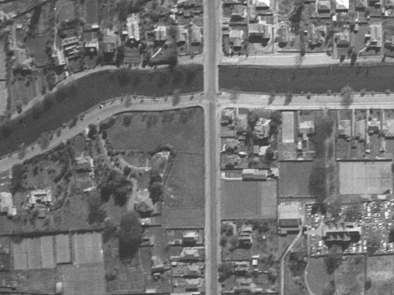 187-201 Stanmore Road from the air, 1940-1944