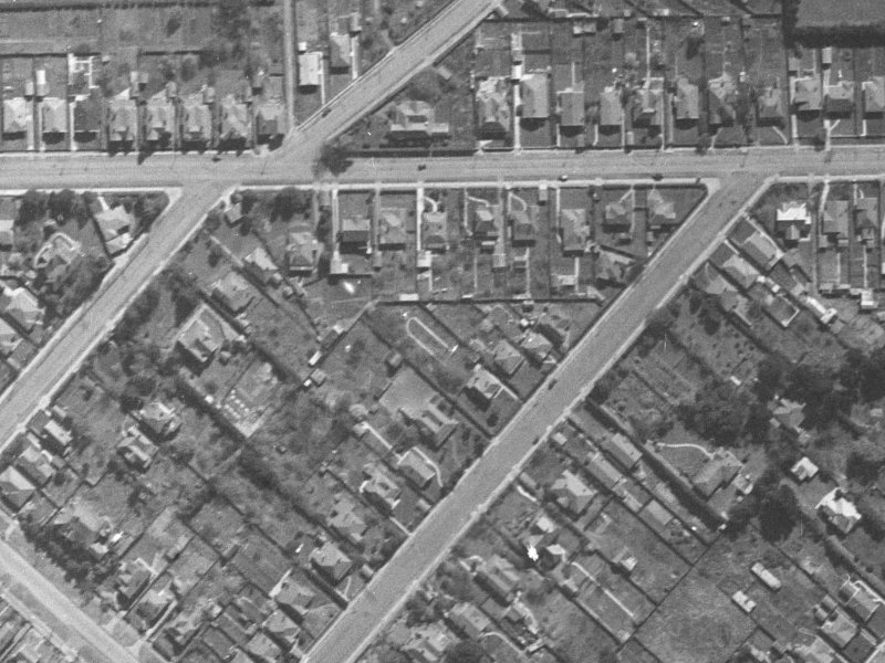 203 England Street from the air, 1940-1944