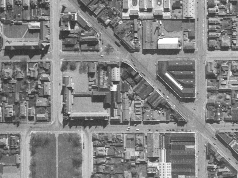 55A Kilmore Street from the air, 1940-1944