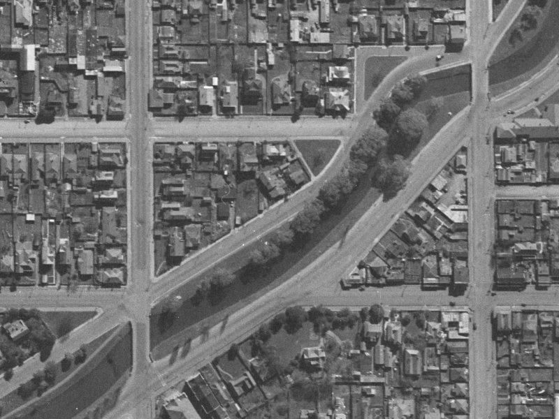 312 Cambridge Terrace from the air, 1940-1944