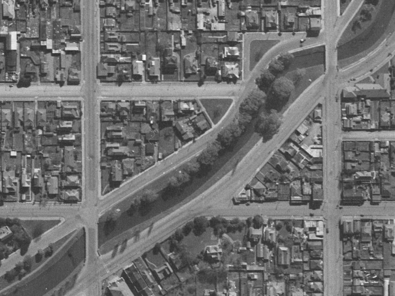 313 Cambridge Terrace from the air, 1940-1944