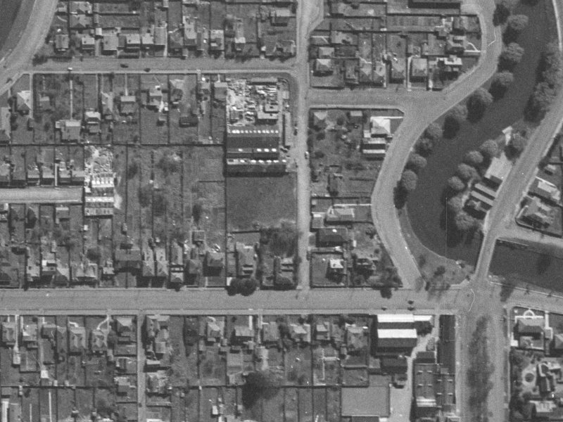 7 Bangor Street from the air, 1940-1944