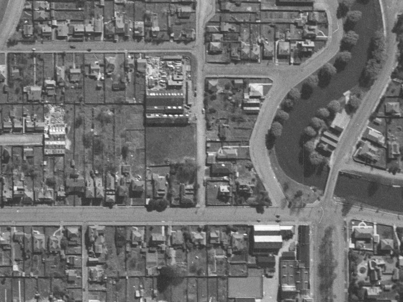 8 Bangor Street from the air, 1940-1944