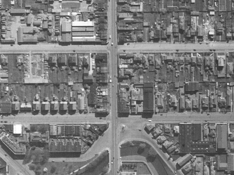 812 Colombo Street from the air, 1940-1944