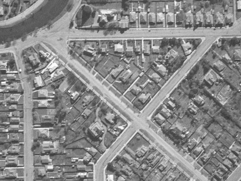 27 Linwood Avenue from the air, 1940-1944