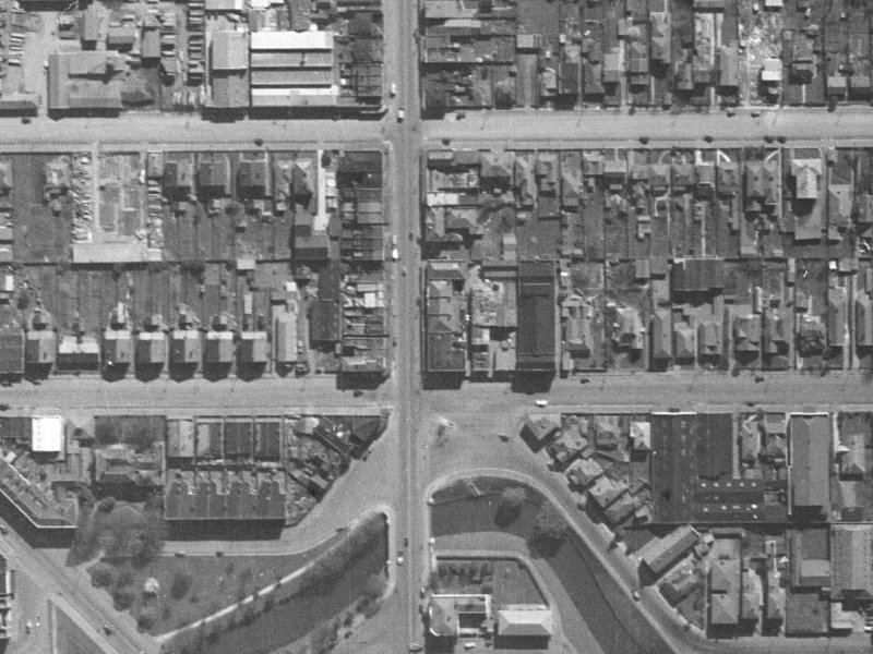804 Colombo Street from the air, 1940-1944