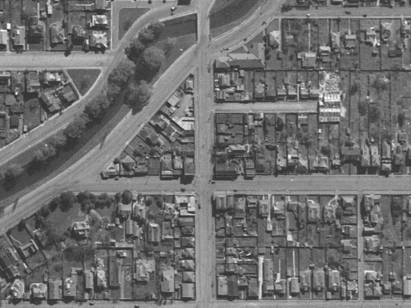366 Barbadoes Street from the air, 1940-1944