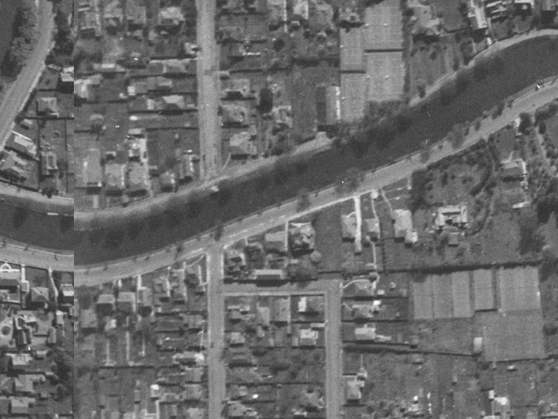 28 Avonside Drive from the air, 1940-1944