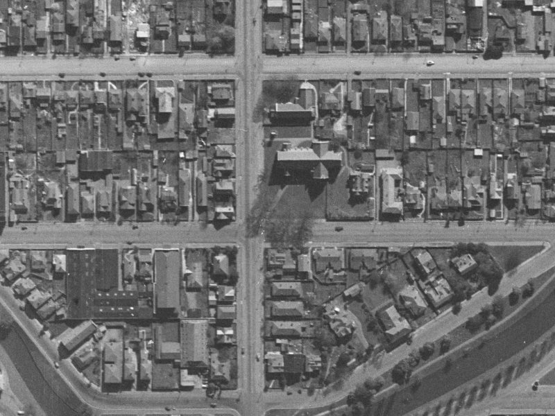 250 Manchester Street from the air, 1940-1944