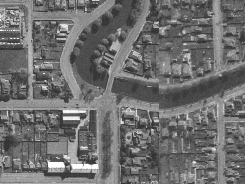 286 Kilmore Street from the air, 1940-1944