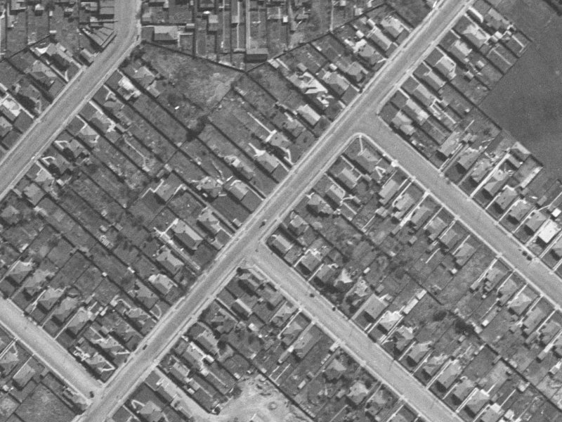 683 Worcester Street from the air, 1940-1944