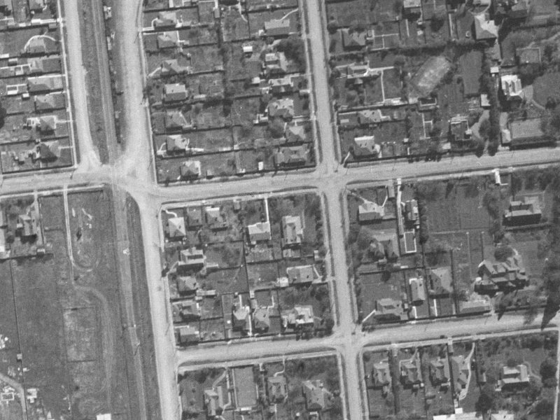 17A Kilmarnock Street from the air, 1940-1944