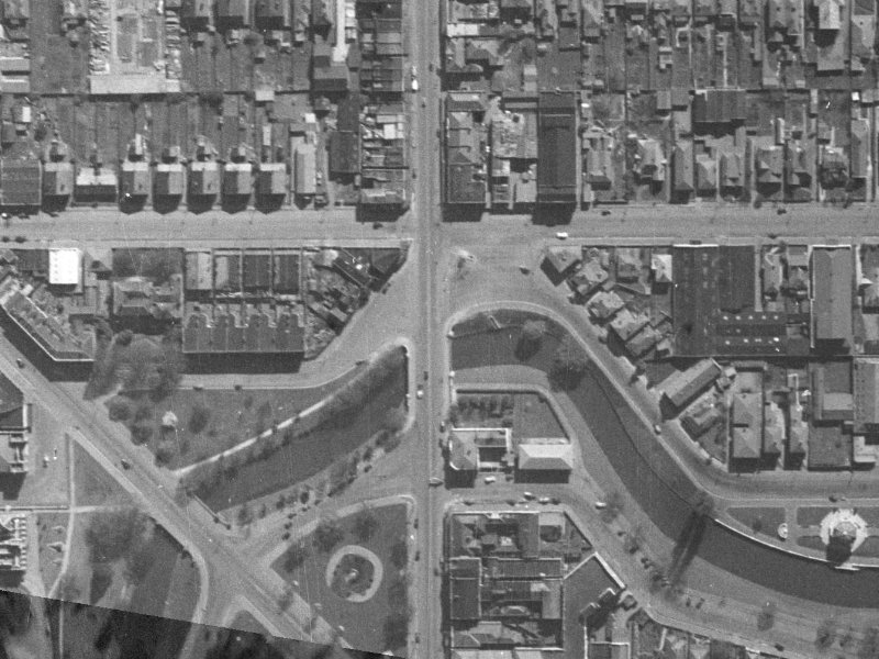 796 Colombo Street from the air, 1940-1944