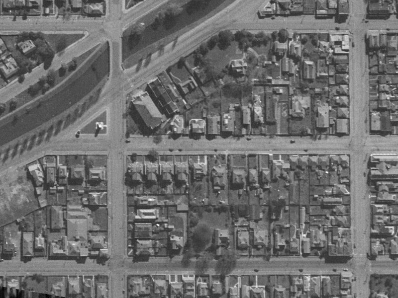 102 Chester Street East from the air, 1940-1944