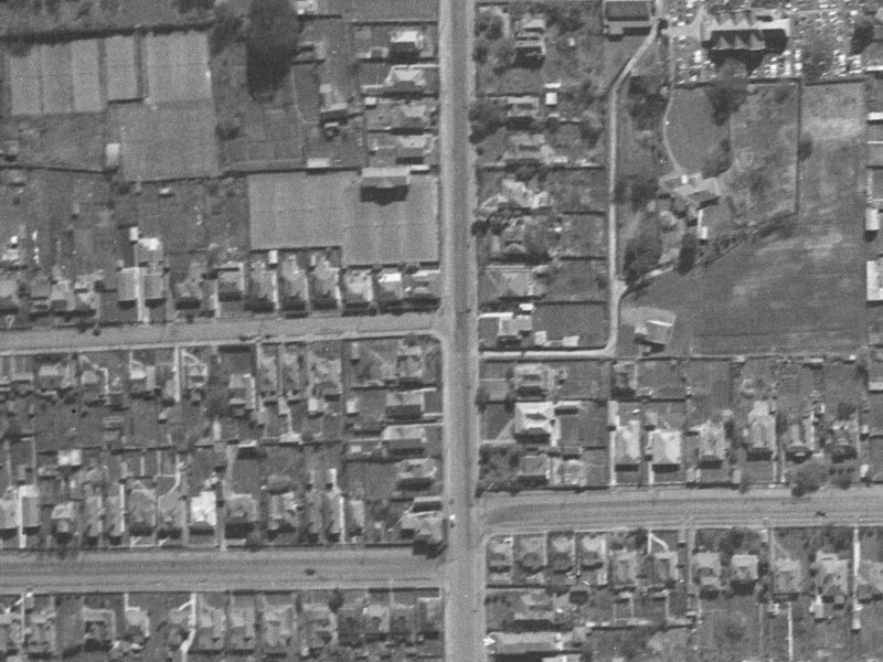 48 Haast Street from the air, 1940-1944