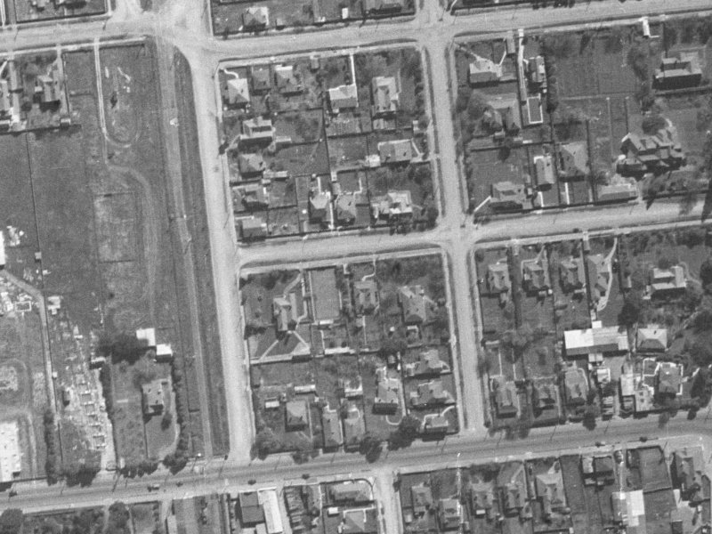 21 Ayr Street from the air, 1940-1944