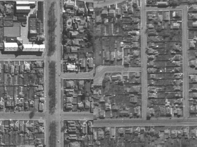 7-11 Elm Grove from the air, 1940-1944
