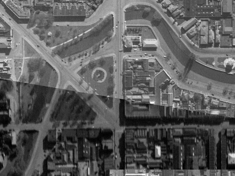 776 Colombo Street from the air, 1940-1944