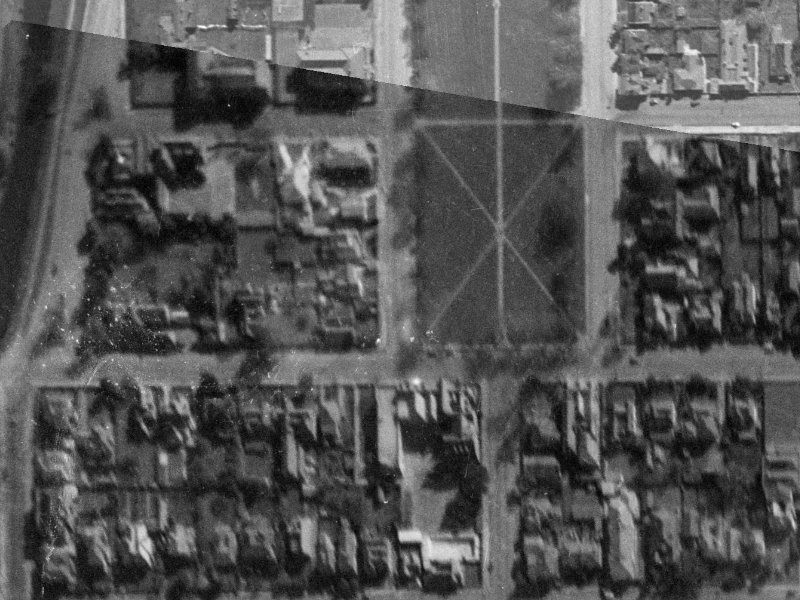 5–9 Cranmer Sq from the air, 1940-1944