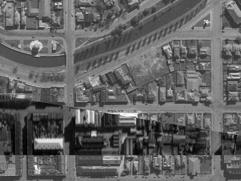 171 Armagh Street from the air, 1940-1944