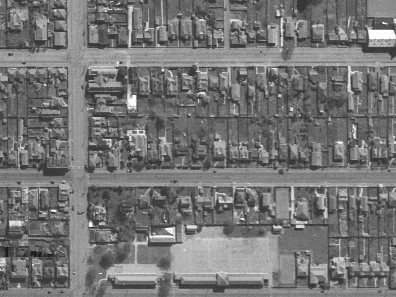 273 Armagh Street from the air, 1940-1944